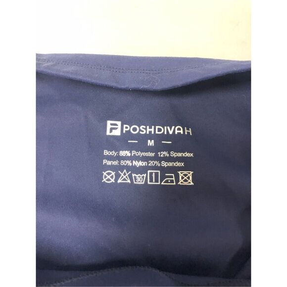 Poshdivah Women’s Navy Blue Activewear Maternity Pants Leggings with Pockets Siz - Picture 3 of 6